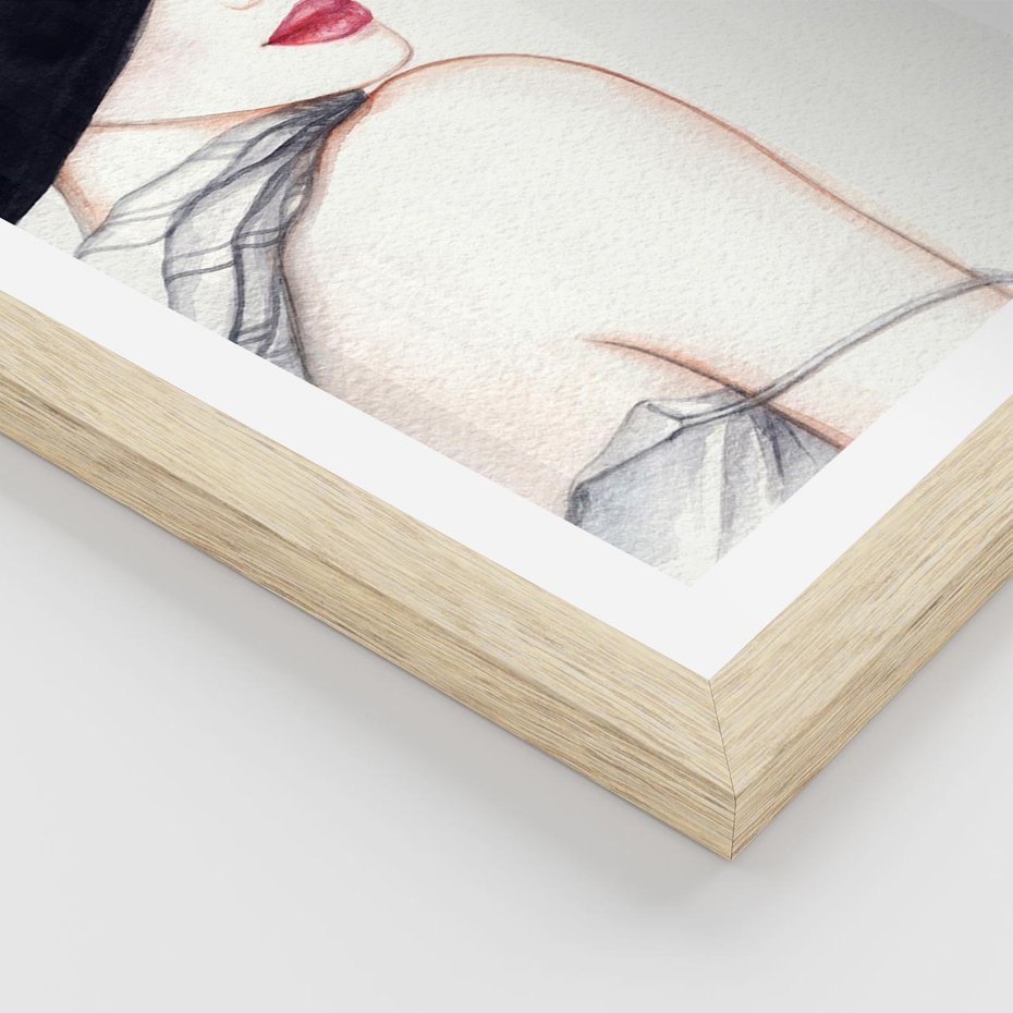 Plakat w ramie 30x40 - Stylowa Ekspresja - kobieta, moda - rama drewno