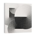 Obraz na płótnie 60x60 - Taniec Szarych Okręgów - graficzne, geometryczne kształty