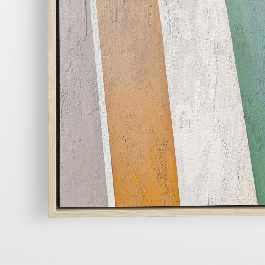 Obraz w ramie 50x50 - Księga Ukrytych Odbić - abstrakcyjne dziwne kształty, olejny obraz - rama drewno