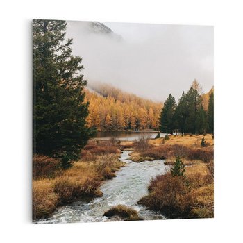 Obraz na płótnie 60x60 - W Górskiej Dolinie - artystyczna fotografia, las