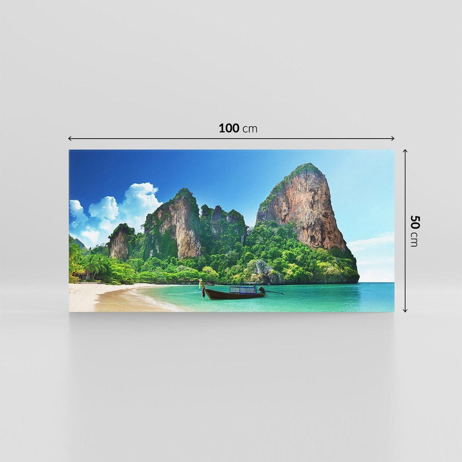 Obraz na płótnie 100x50 - Raj Azji: wyspa, plaża, morze - Azja, wyspa