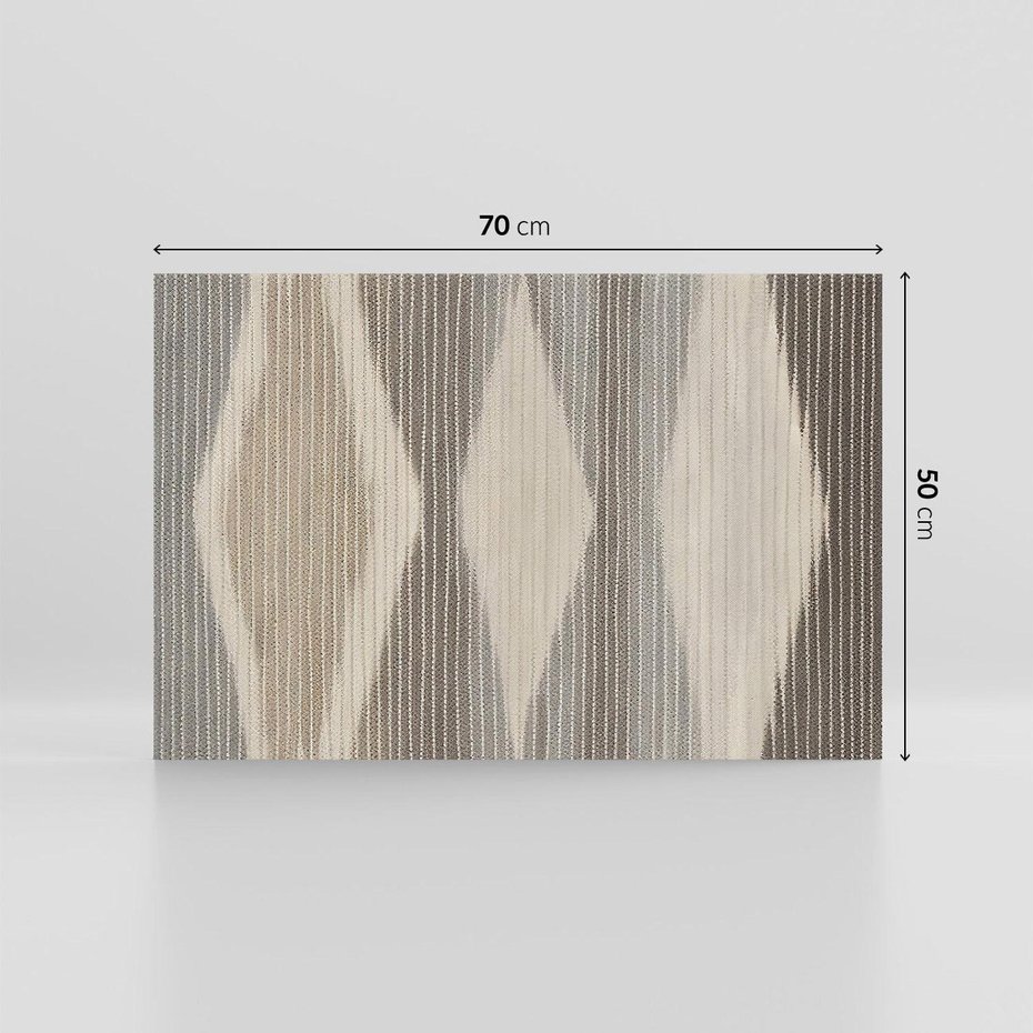 Obraz na płótnie 70x50 - Melancholijny spacer barw - symetryczne, geometryczne