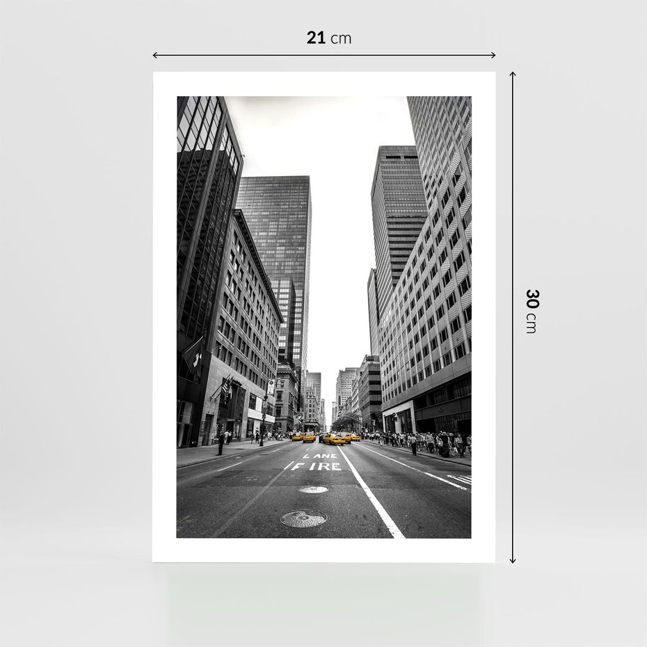 Plakat bez ramy 21x30 - Ulica Nowego Jorku - ulica, Nowy Jork