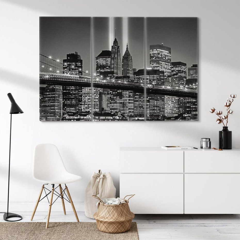 Obraz na płótnie 120x80 - Miasto ożywione nocą - miasto, noc