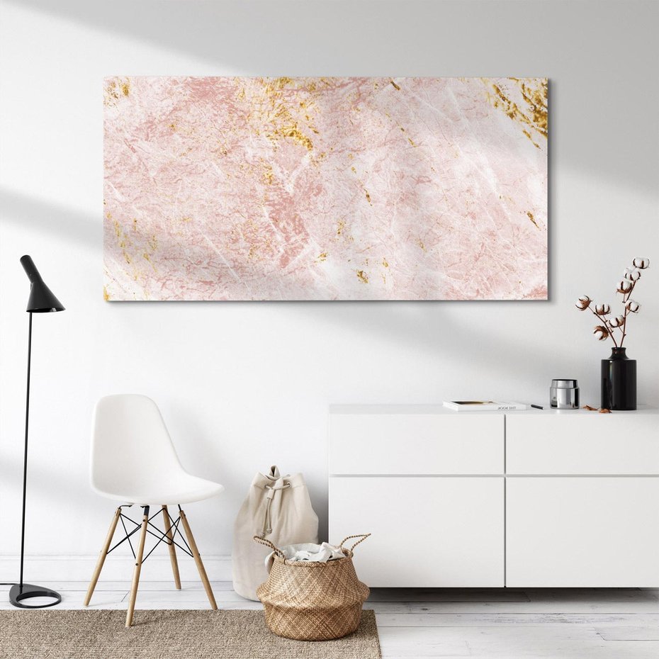 Obraz na płótnie 100x50 - Wyjątkowa Stylizacja - marmur, złoto