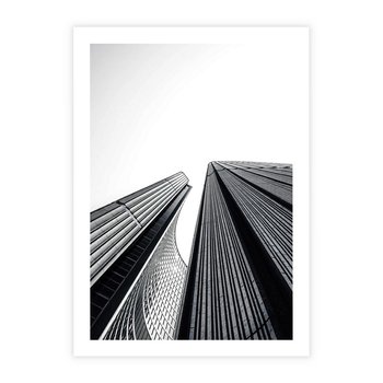 Plakat bez ramy 40x50 - Monochromatyczna Wizja - architektura, wysoki wieżowiec