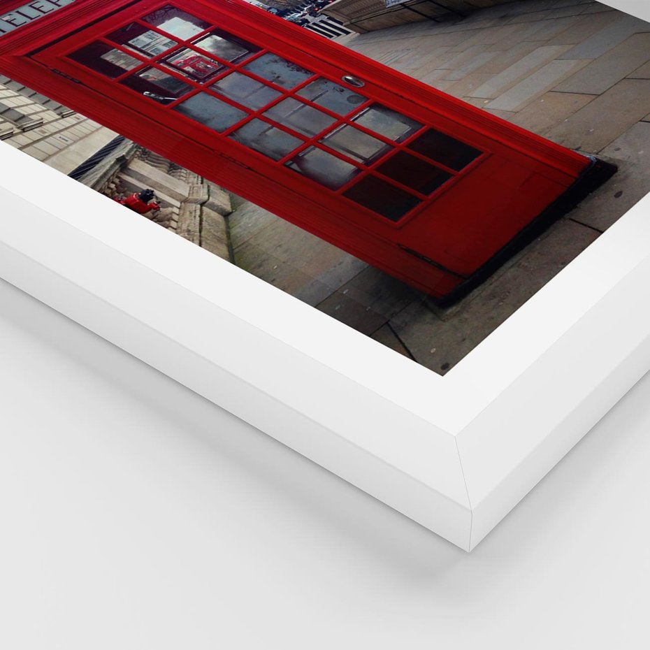 Plakat w ramie 30x40 - Londyńska budka telefoniczna - budka, telefoniczna - rama biała
