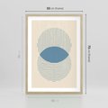 Plakat w ramie 50x70 - Wnętrza Refleksji - geometryczne kształty, koła - rama drewno