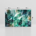 Obraz na płótnie 120x80 - Zieleń Tropików - tropikalne zielone liście palmy, monstera