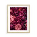 Plakat w ramie 40x50 - Róże - piękno kwiatów - róże, kwiaty - rama drewno