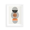 Plakat w ramie 30x40 - Geometryczna Abstrakcja - abstrakcja, nowoczesny obraz - rama biała