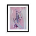 Plakat w ramie 40x50 - Splecione - obraz olejny, pastelowe kolory - rama czarna