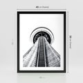 Plakat w ramie 40x50 - Perspektywa Wieży - architektura, wieża - rama czarna