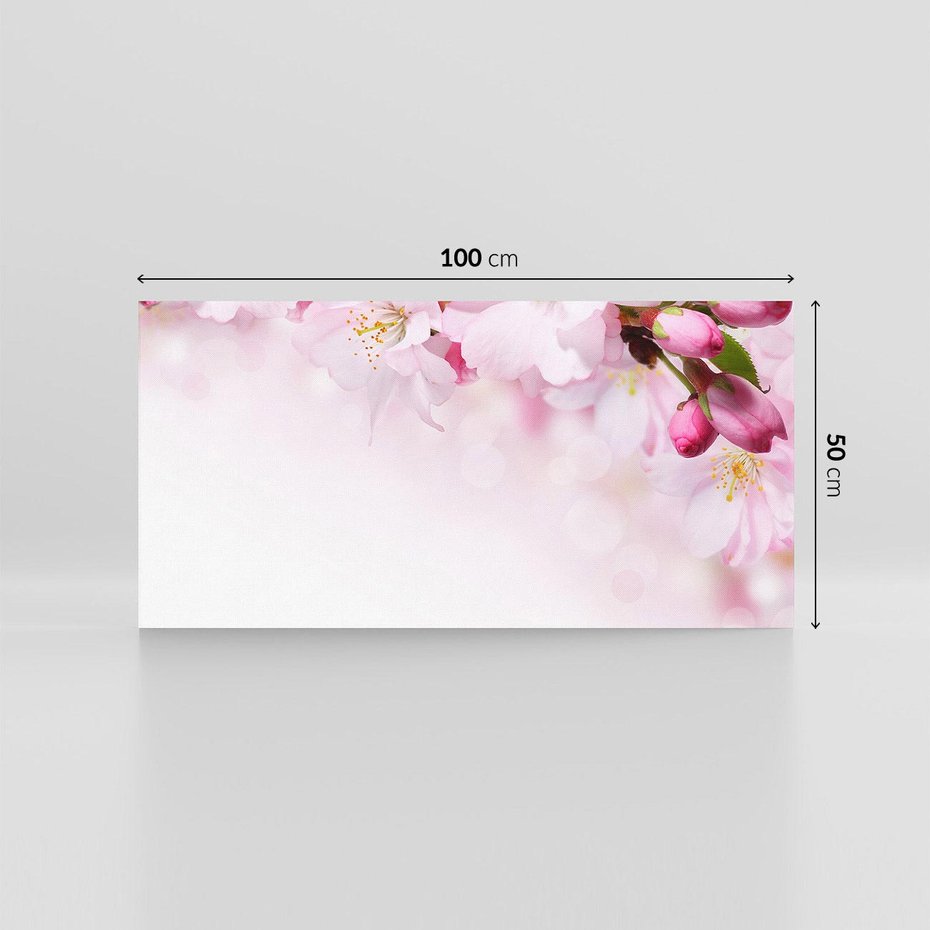 Obraz na płótnie 100x50 - Kwitnąca Wiśnia - kwiaty, kwitnącej