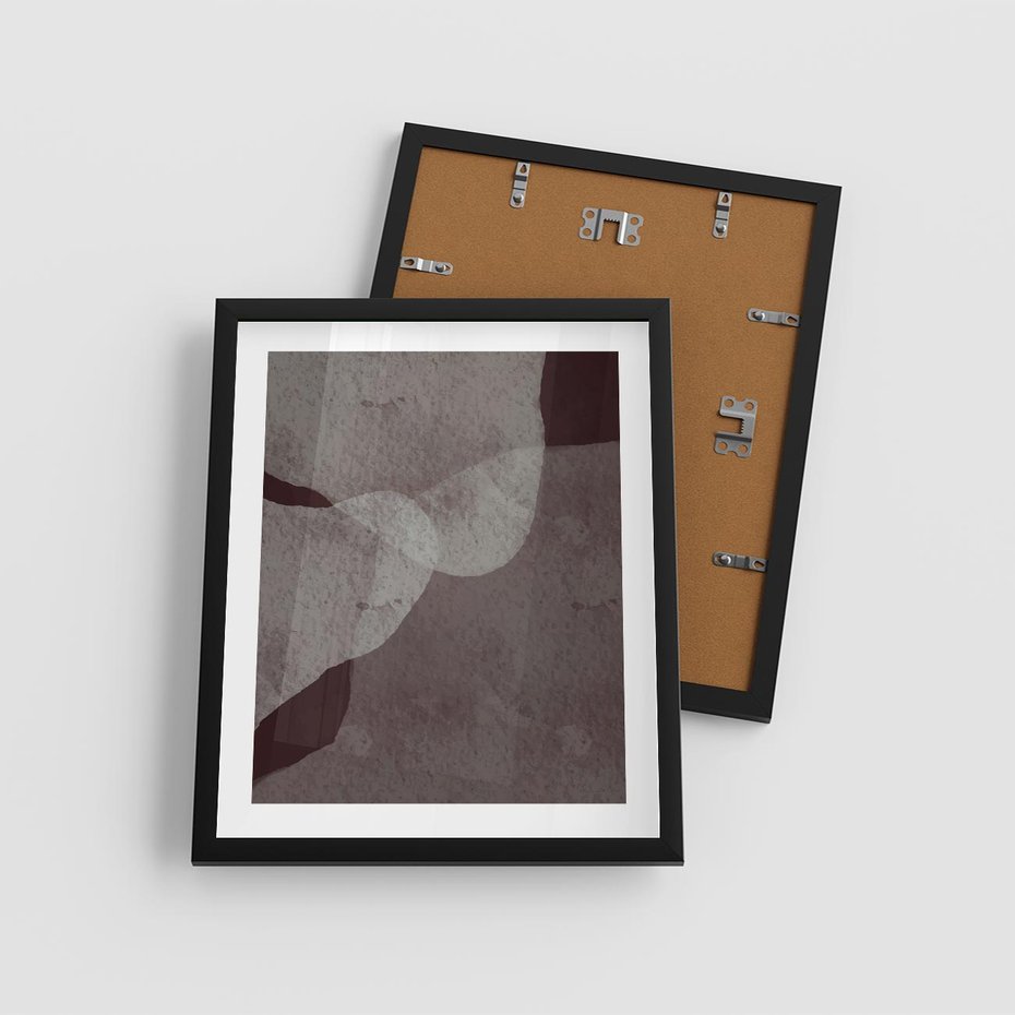 Plakat w ramie 40x50 - Obce Odcienie - mroczny plakat, nowoczesne wnętrza - rama czarna