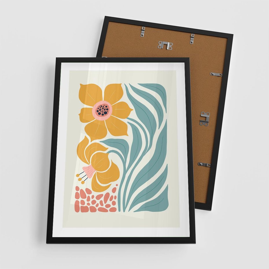 Plakat w ramie 50x70 - Pastelowa Piękność - nowoczesna sztuka, plakat - rama czarna