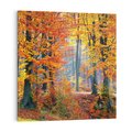 Obraz na płótnie 60x60 - Jesienny taniec lasu - jesień, las