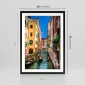 Plakat w ramie 50x70 - Romantyczna Gondola - Wenecja, gondola - rama czarna