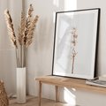 Plakat bez ramy 30x40 - Minimalistyczna Gałązka Bawełny - bawełna, gałązka bawełny