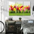 Obraz na płótnie 120x80 - delikatność kwiatowego świata - tulipany, kwiaty