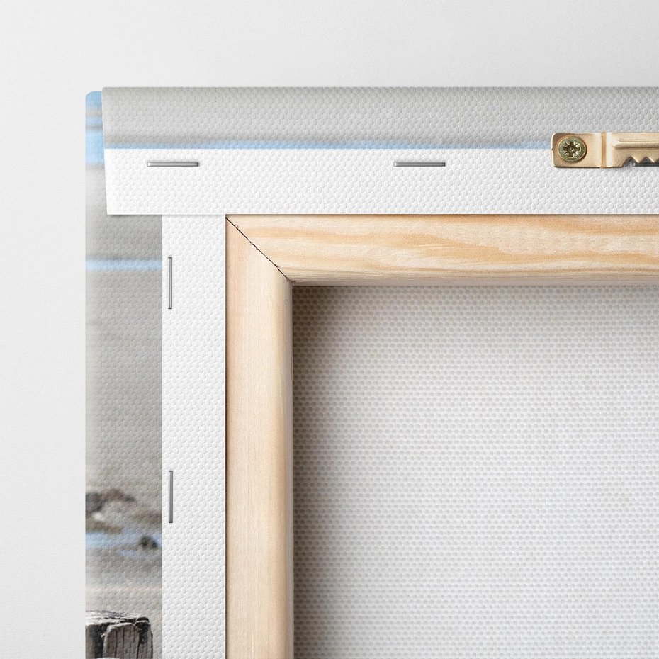 Obraz na płótnie 70x100 - Fale na falochronie nad morzem - morze, falochron