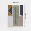 Obraz w ramie 50x70 - Sztuka Abstrakcji - geometryczne kształty, kolorowe prostokąty - rama drewno