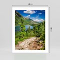 Plakat bez ramy 40x50 - Jezioro górskie: harmonia natury - jezioro, góry