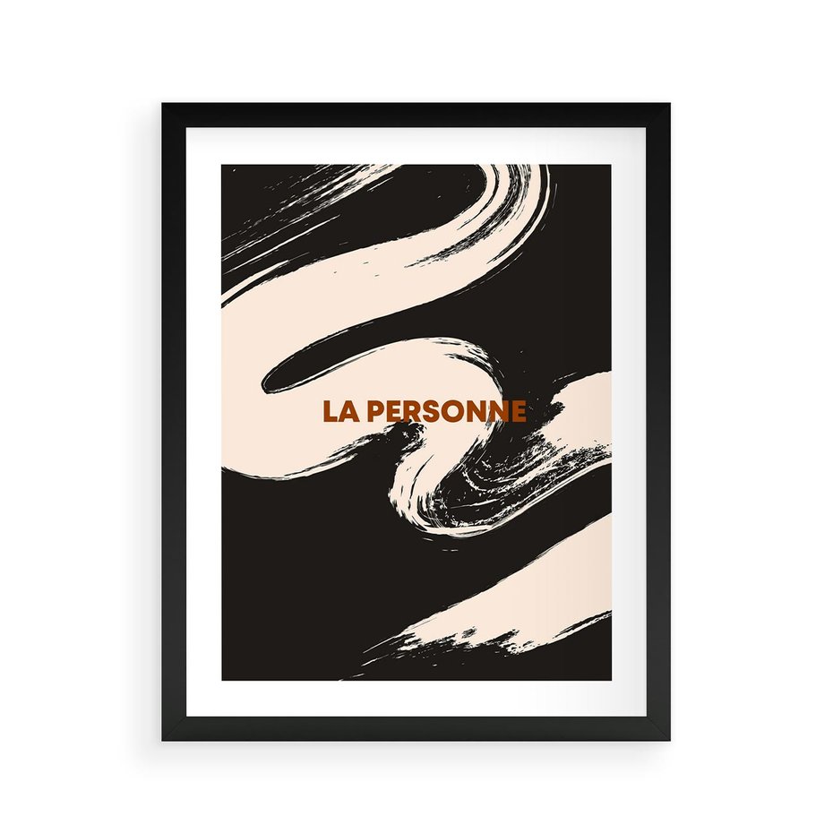 Plakat w ramie 40x50 - Ciemna Abstrakcja - abstrakcja w ciemnych kolorach, czarny - rama czarna