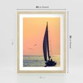 Plakat w ramie 40x50 - Żaglówka na Horyzoncie - żaglówka, jacht - rama drewno