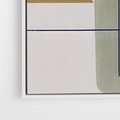 Obraz w ramie 80x80 - Sztuka Abstrakcji - geometryczne kształty, kolorowe prostokąty - rama biała