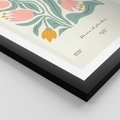 Plakat w ramie 50x70 - Tajemnicza Aura - kwiaty, nowoczesna abstrakcja - rama czarna