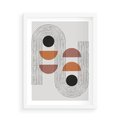 Plakat w ramie 50x70 - Nowoczesna Abstrakcja - geometria, grafika - rama biała