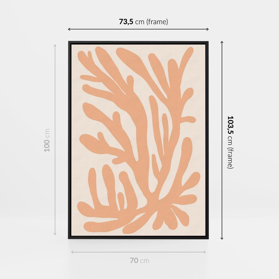 Obraz w ramie 70x100 - Rozkwitające Abstrakcje - nowoczesna sztuka, plakat modern - rama czarna