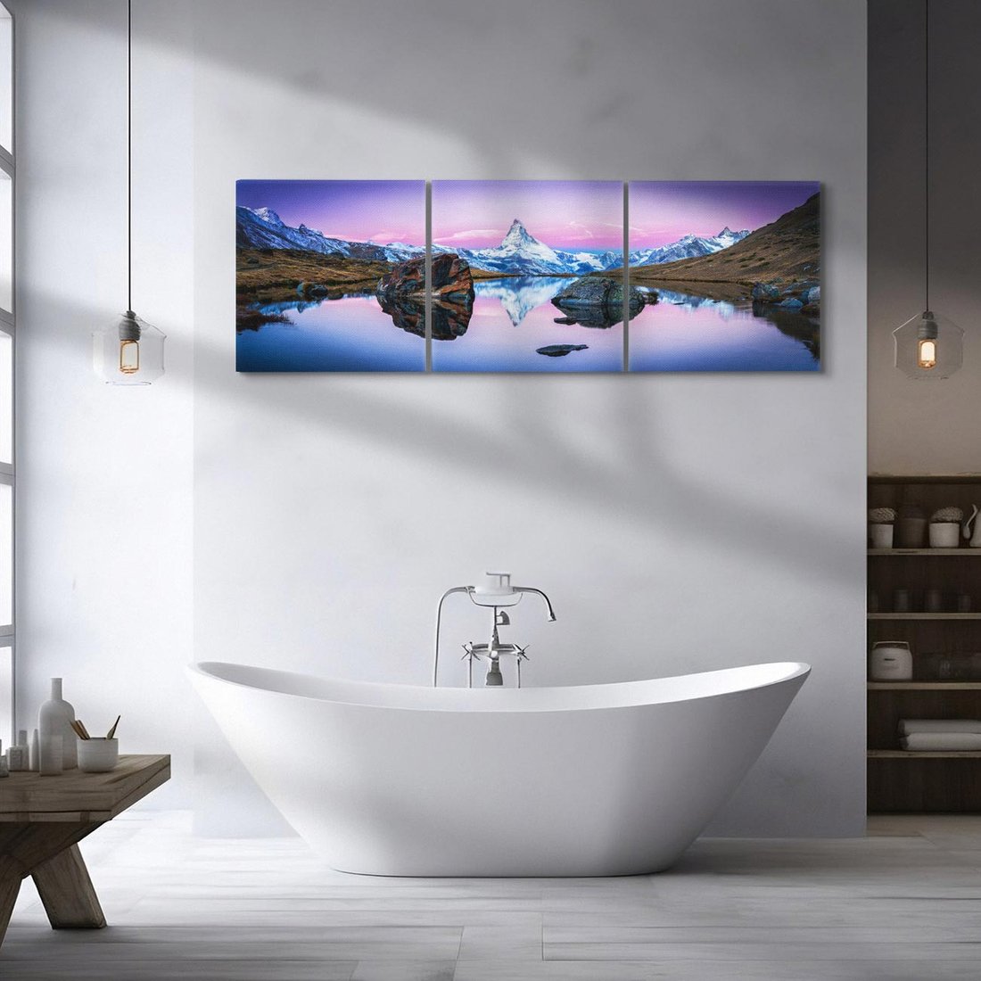 Obraz na płótnie 120x40 - Wielkość górskiego krajobrazu - lodowiec, góry