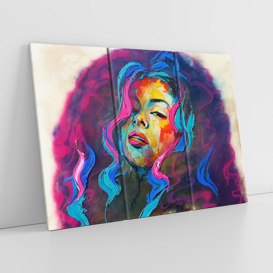 Obraz na płótnie 120x80 - Bujna Ekspresja - grafika komputerowa, przypomina obraz olejny