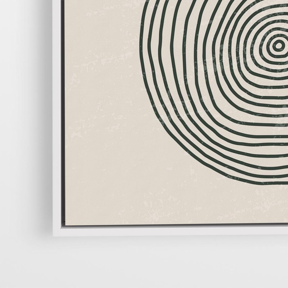 Obraz w ramie 80x80 - Odbicia Wyobraźni - nowoczesna sztuka, minimalizm - rama biała