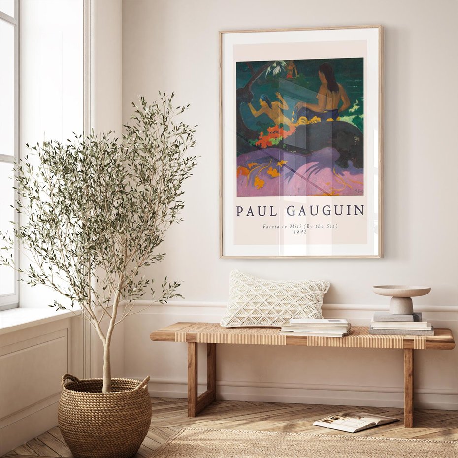 Plakat w ramie 50x70 - Paul Gauguin: Reprodukcja - Paul Gauguin, reprodukcja - rama drewno
