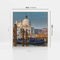 Obraz w ramie 50x50 - Urok Wenecji - fotografia, przystań w Wenecji - rama drewno