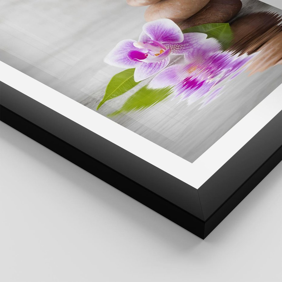 Plakat w ramie 50x70 - Spa japońskie: sztuka relaksu - spa, japońskie - rama czarna