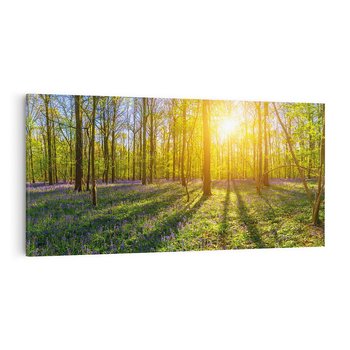 Obraz na płótnie 120x60 - Uroda lasu: harmonia drzew - las, drzewa