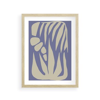 Plakat w ramie 40x50 - Kształty Niewidzialnych Granic - abstrakcyjna sztuka, skandynawski styl - rama drewno