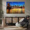 Obraz na płótnie 120x80 - Symbol nowojorskiego krajobrazu: most Brooklyn - most, NY