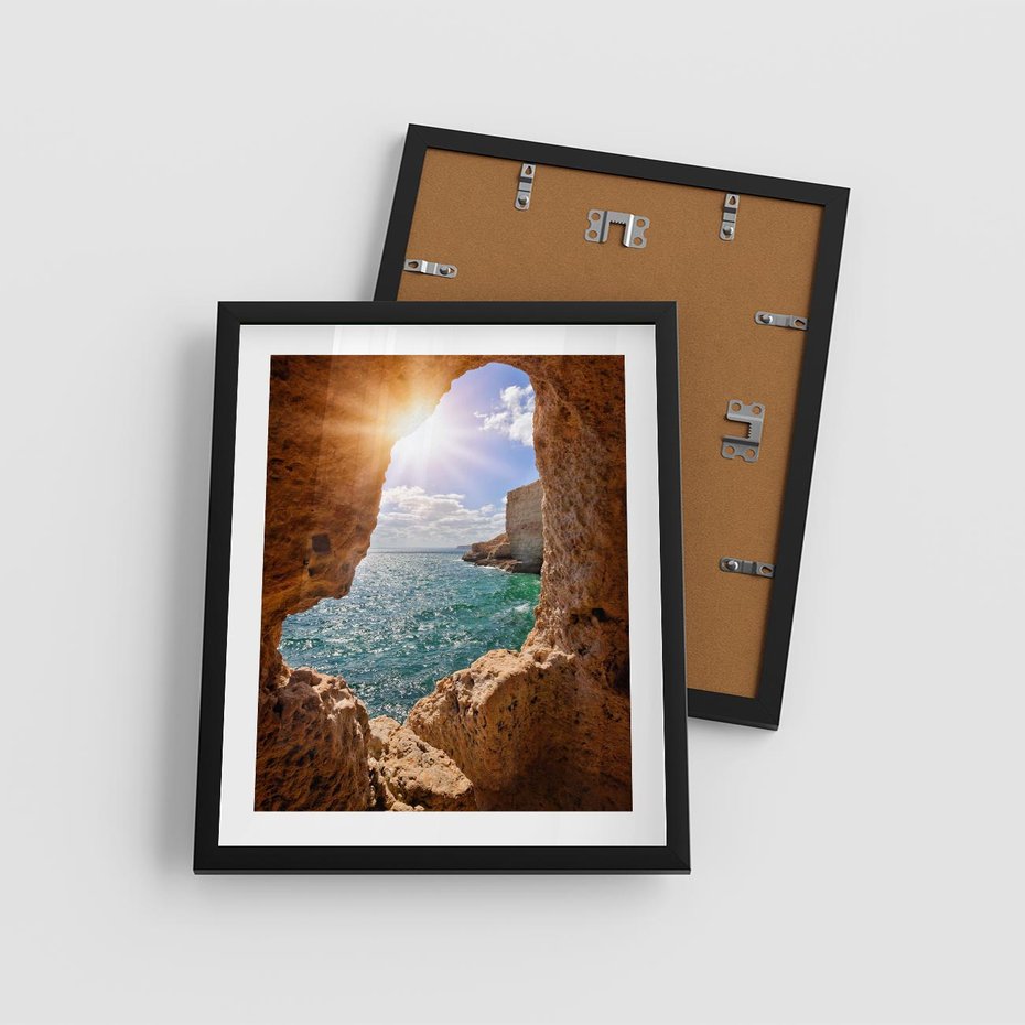 Plakat w ramie 40x50 - Potęga Natury - morze, klify - rama czarna