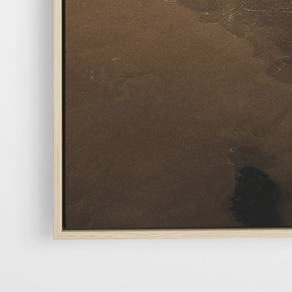 Obraz w ramie 50x70 - Spokój nad plażą - plaża, morze - rama drewno