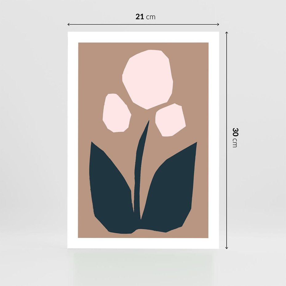 Plakat bez ramy 21x30 - Refleksje Boho Przyrody - abstrakcyjny obraz, plakat