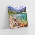 Obraz na płótnie 80x80 - Majestat gór - góry, jezioro