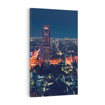 Obraz na płótnie 70x100 - światła i tradycja - Japonia, Tokio