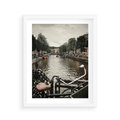 Plakat w ramie 40x50 - Miasto na Wodzie - holenderskie kanały, amsterdam - rama biała