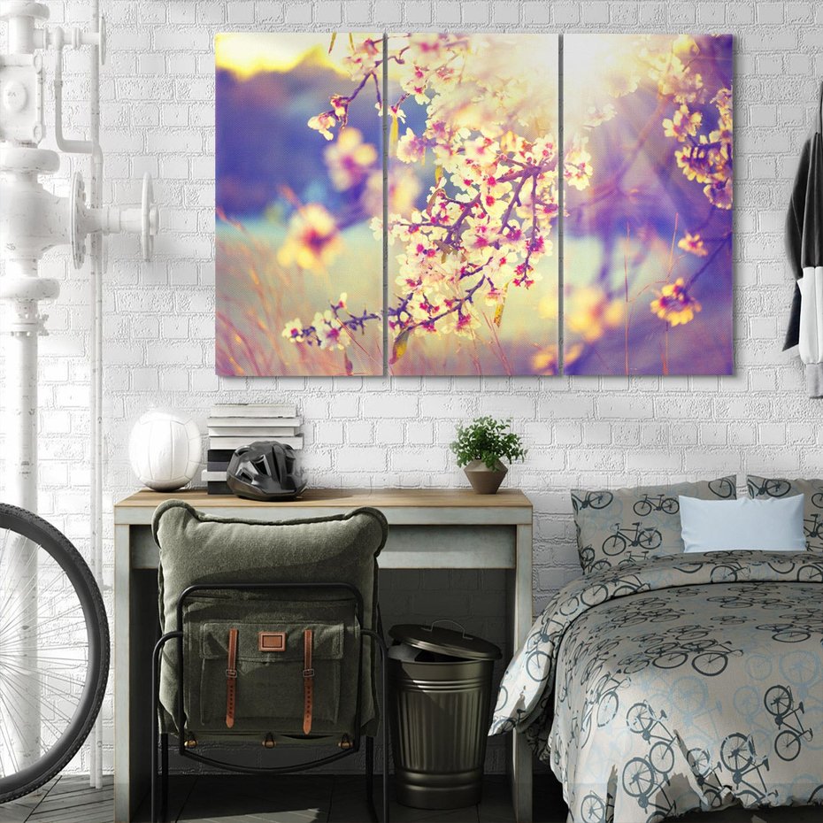 Obraz na płótnie 120x80 - Kwiatowa Wiosna - kwiaty, wiosna