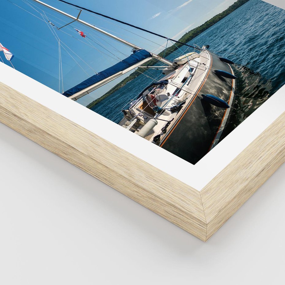 Plakat w ramie 40x50 - Wolność na Horyzoncie - żaglowiec, morze - rama drewno
